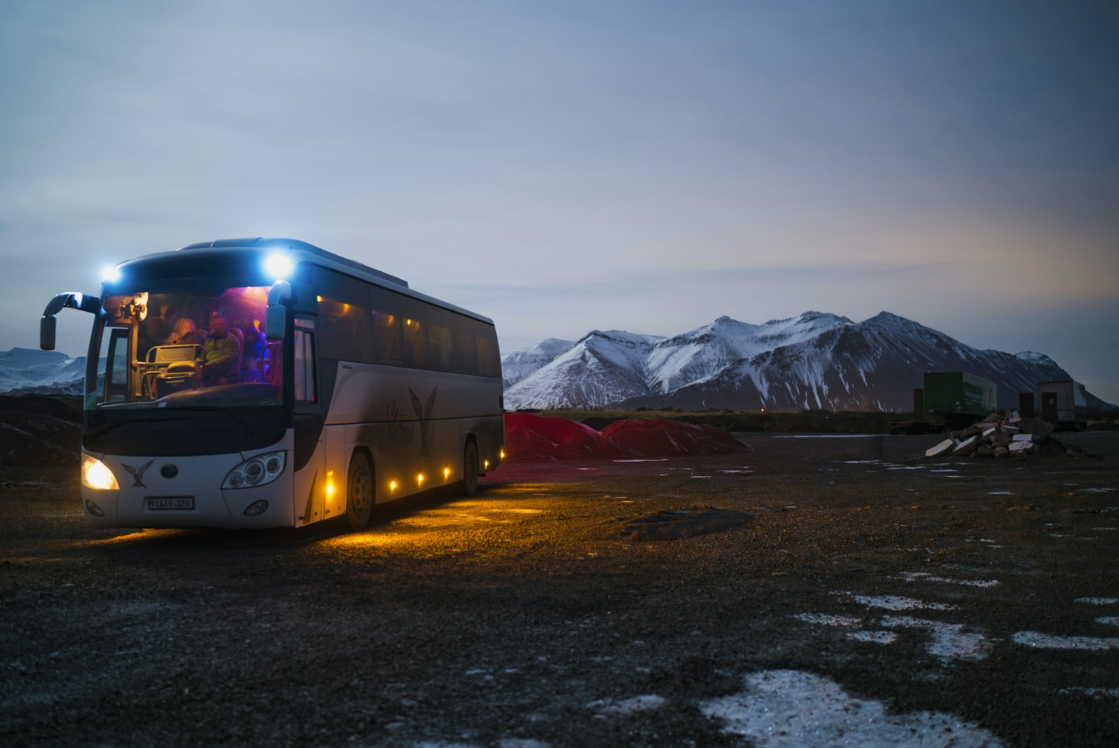 Passenger coach ready for a private transfer