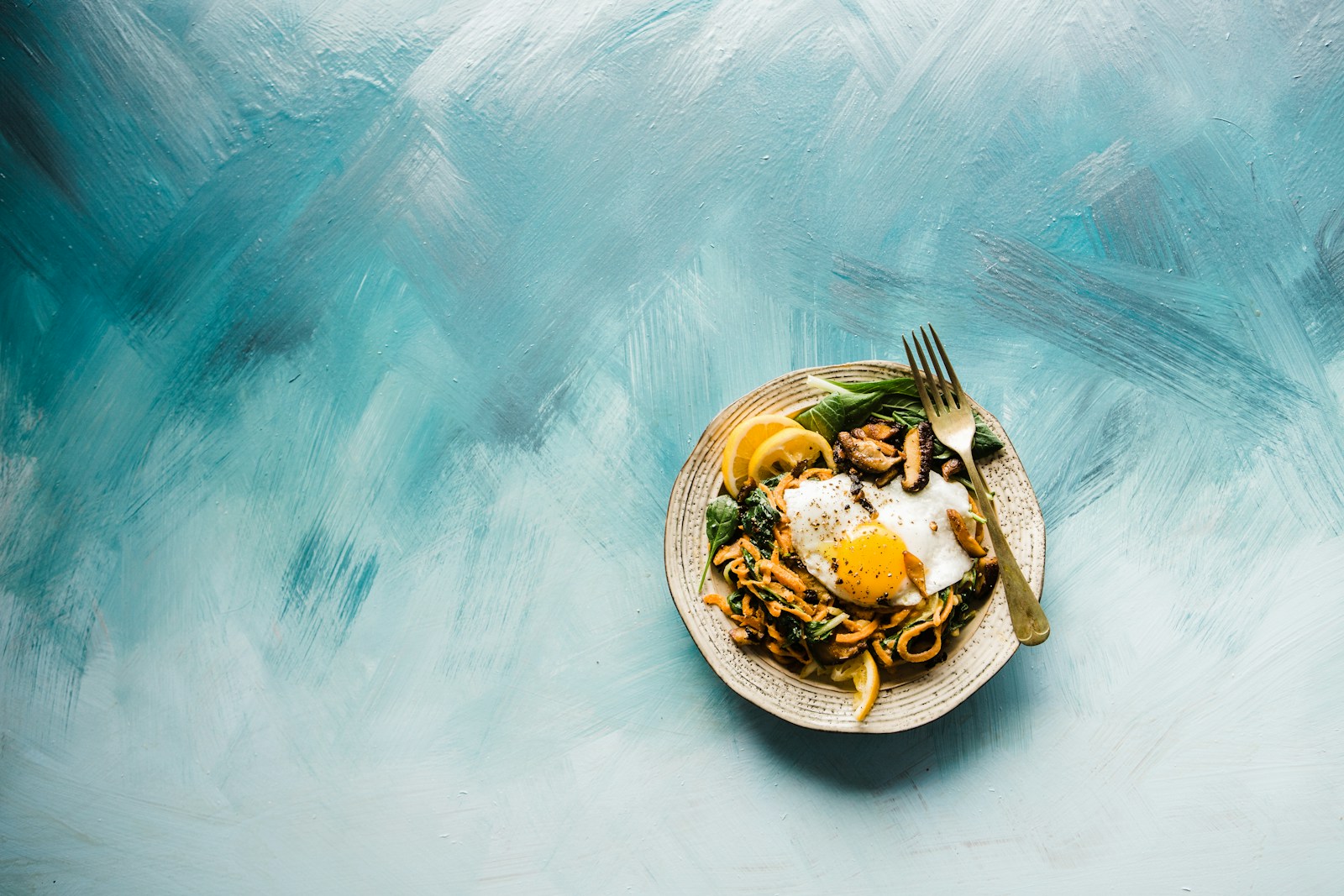 Restaurant meal arranged on a dining table